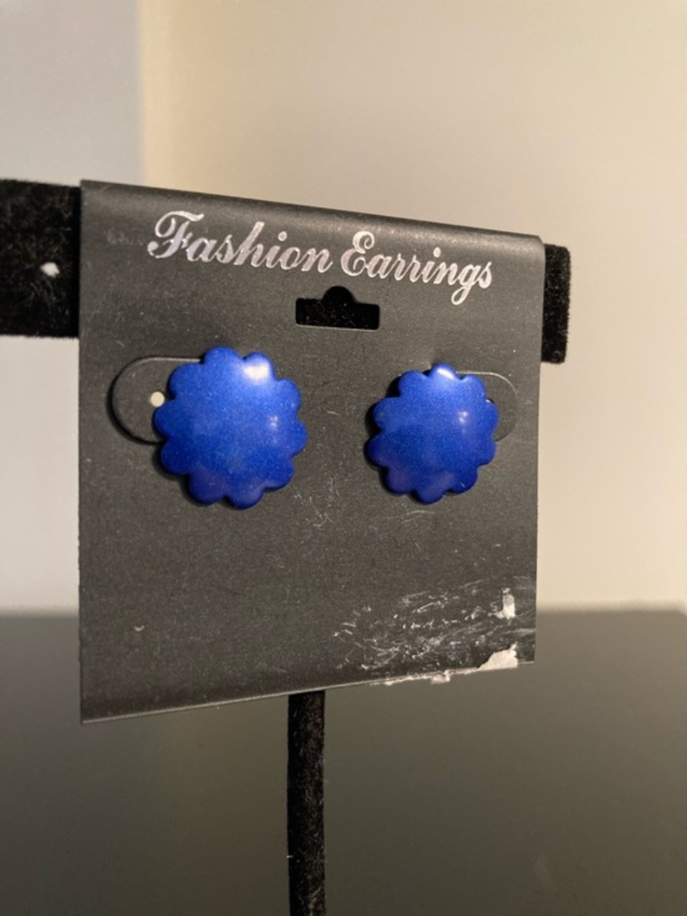 Fashion Jewelry Blue Flower Stud Earrings